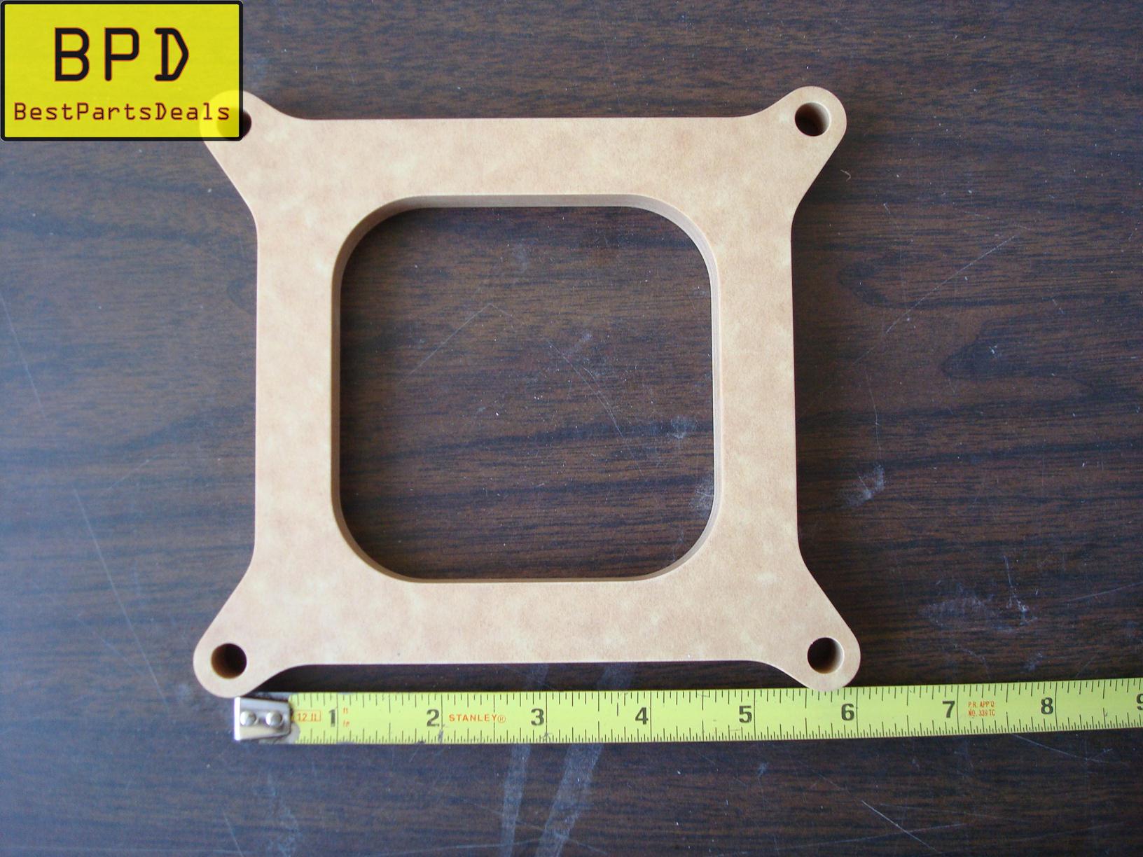 Carb Spacer 1/2" Thick 4 barrel Square Bore Pattern Open Fiber Laminate