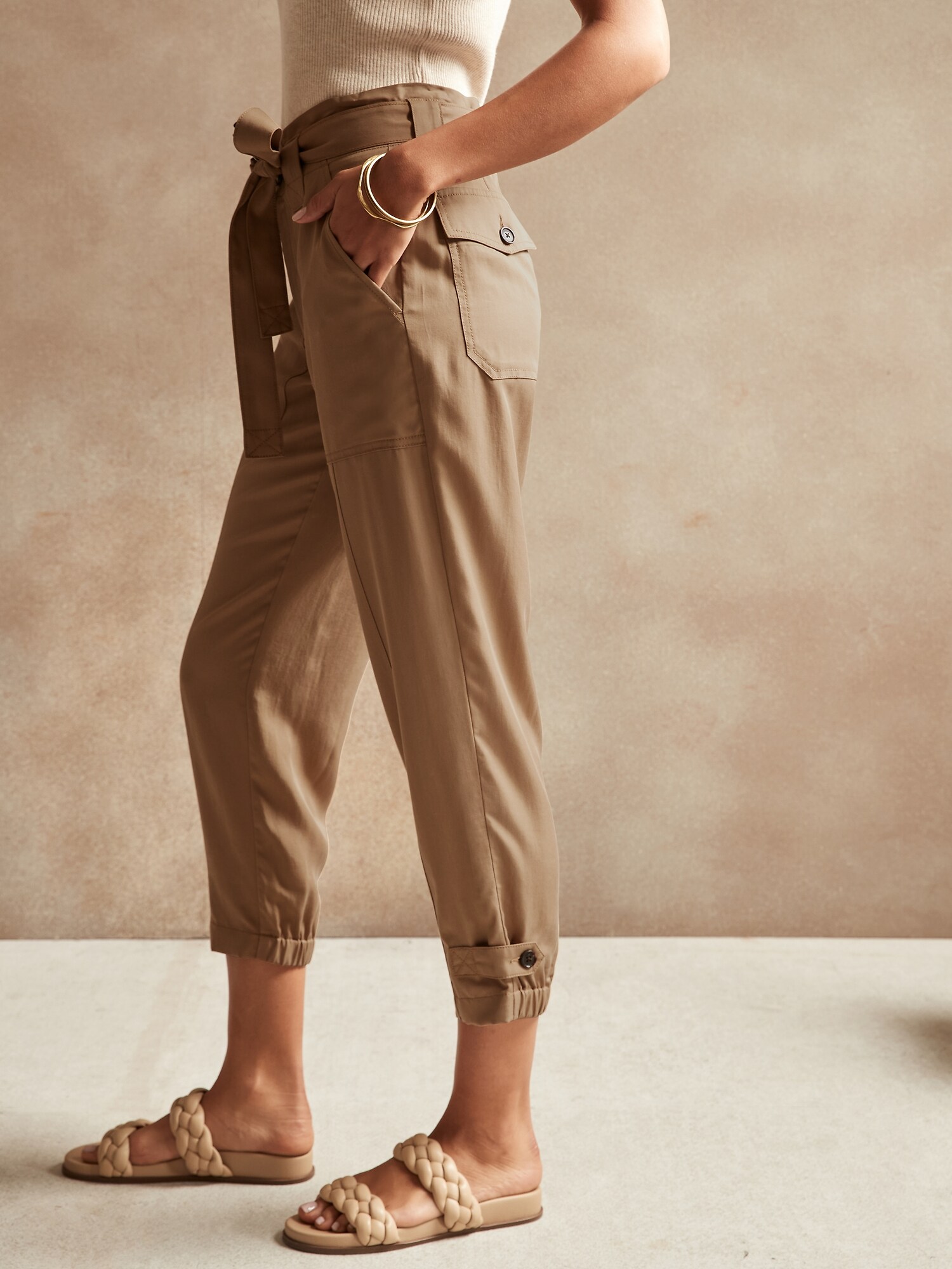 Slim TENCEL™ Utility Pant Banana Republic Factory