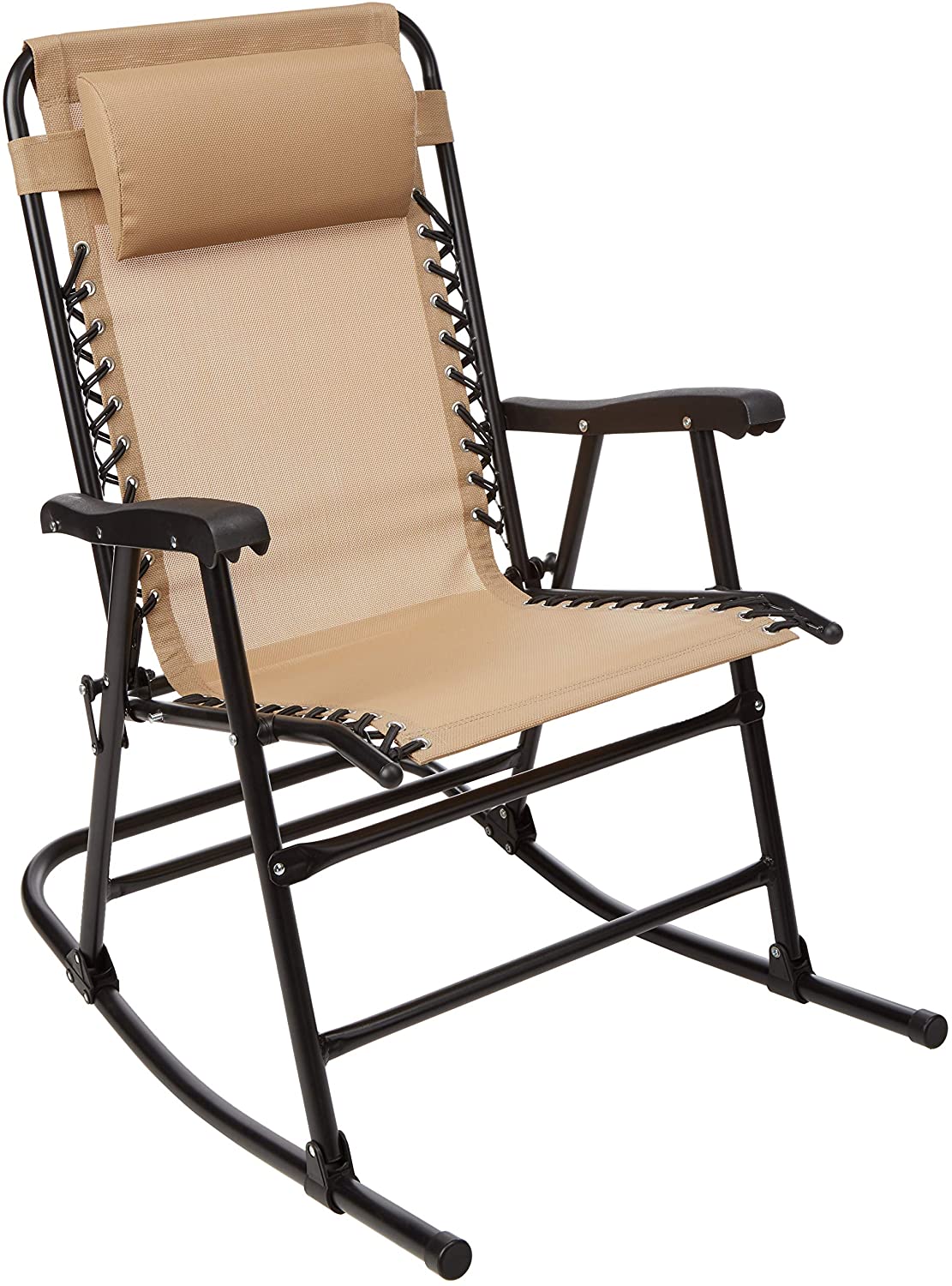 AmazonBasics Outdoor Patio Folding Rocking Chair - Best Camping Rocking Chair