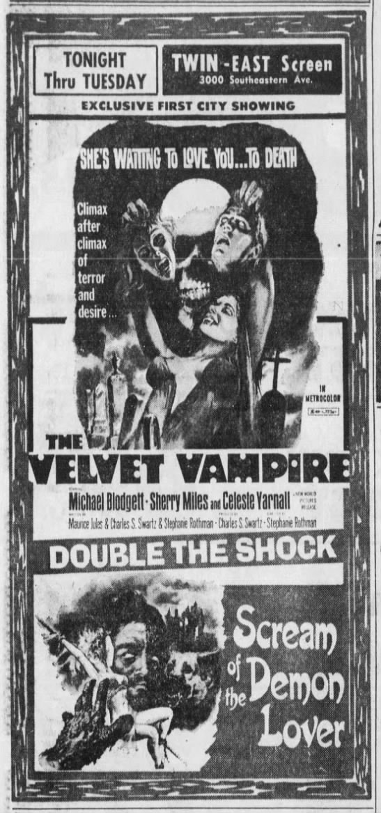 NEW WORLD PICTURES MONTH The Velvet Vampire (1971) B&S About Movies