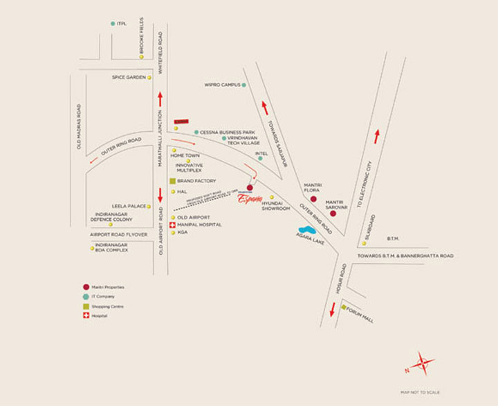 Mantri Espana in 3BHK, 4BHK & 5BHK Apartments for sale on Outer Ring