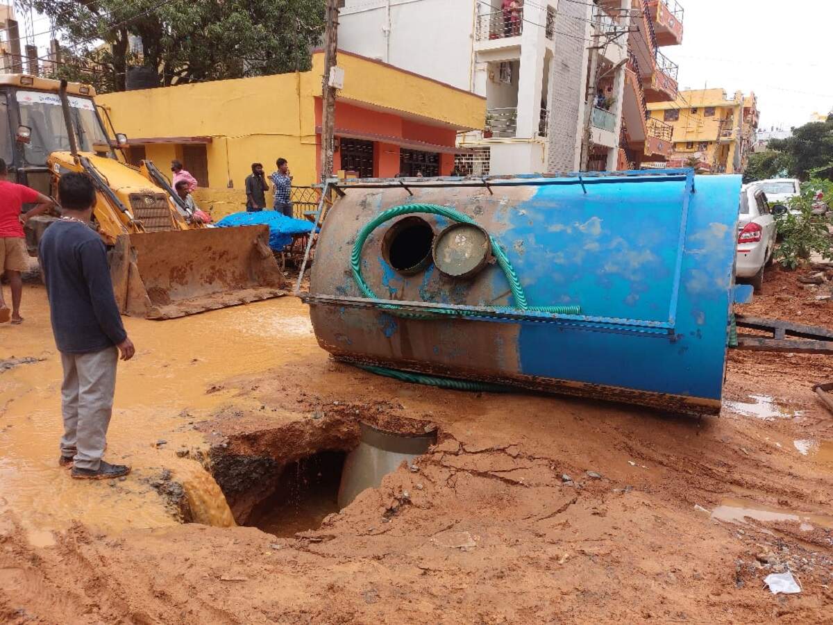 Bengaluru Rains Hagadur’s slushy roads implode after downpour Video Bangalore Mirror