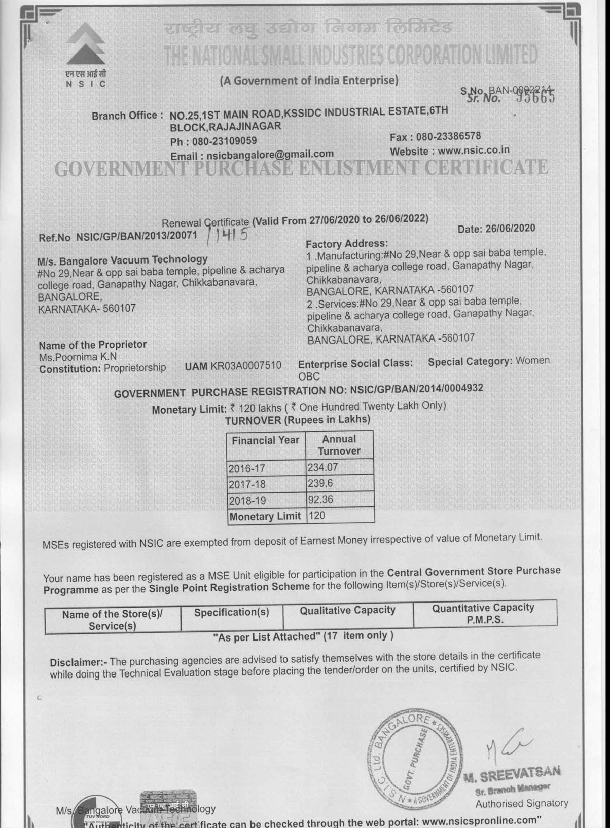 Banglore Vacuum Technology