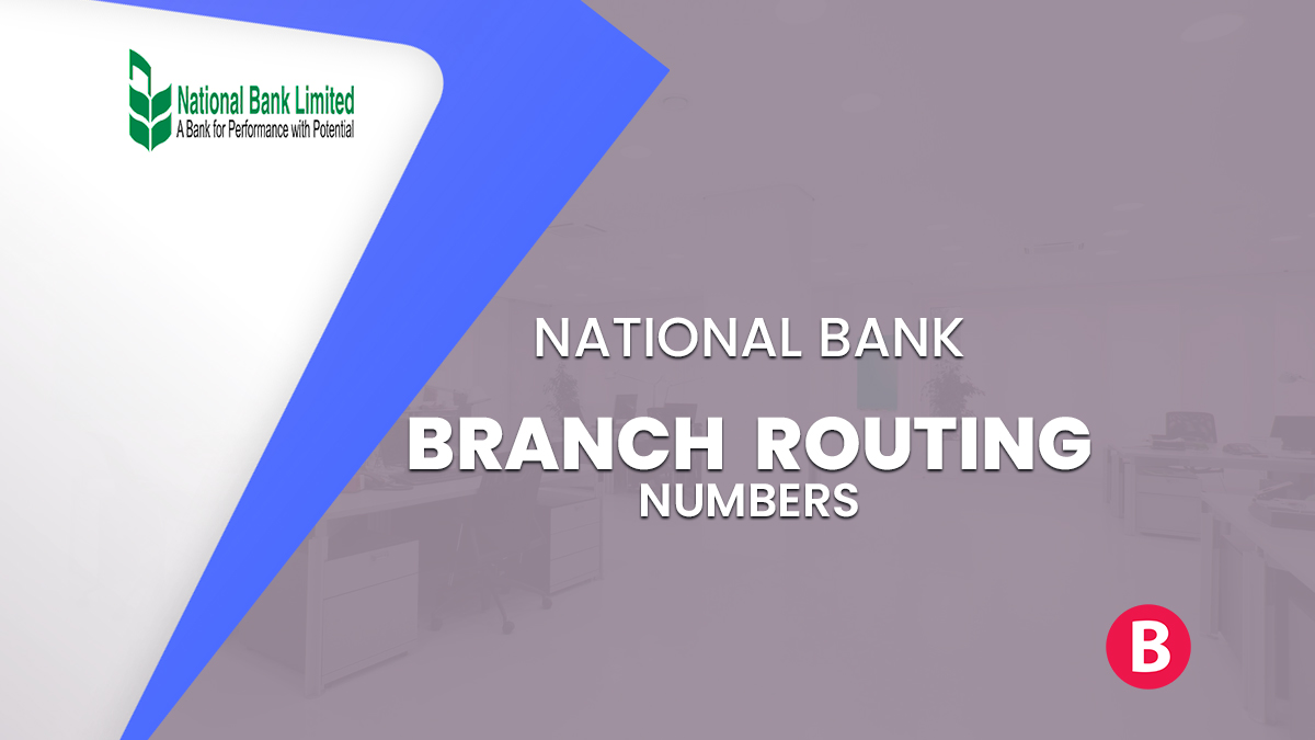 National Bank Branch Routing Numbers