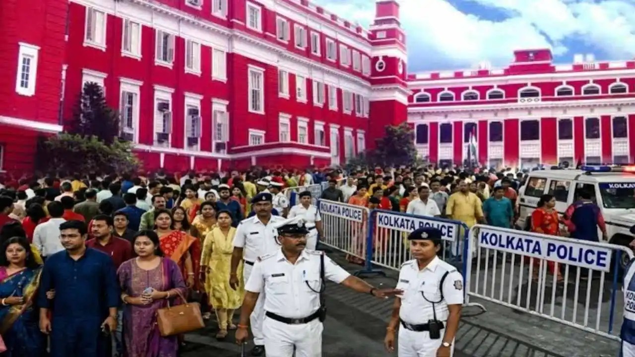 পুজোর ভিড় সামলাতে রাস্তায় ৩২ হাজার রক্ষী! বাড়তি সতর্কতায় লালবাজার।