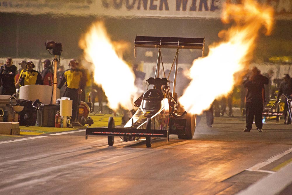 Nhra Funny Car At Night