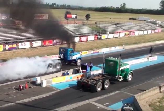 Detroit Diesel big rig drag racing