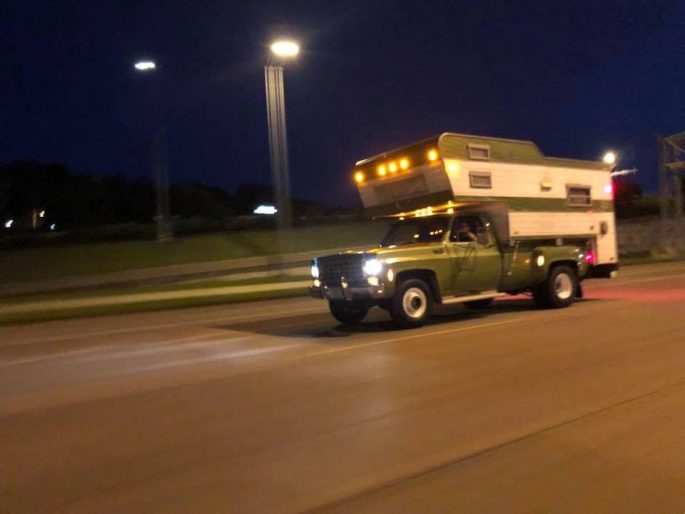 1975 Chevy C30 Dually Truck And Camper Combo ebay