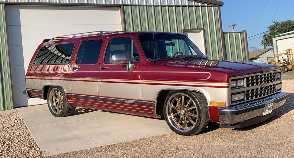 For Sale This Custom 1990 Suburban Is Lowered Square
