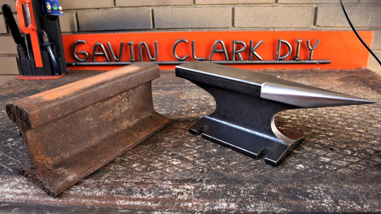 DIY Shop Tool Turning A 16 inch Long Chunk Of Railroad Track Into An Anvil For
