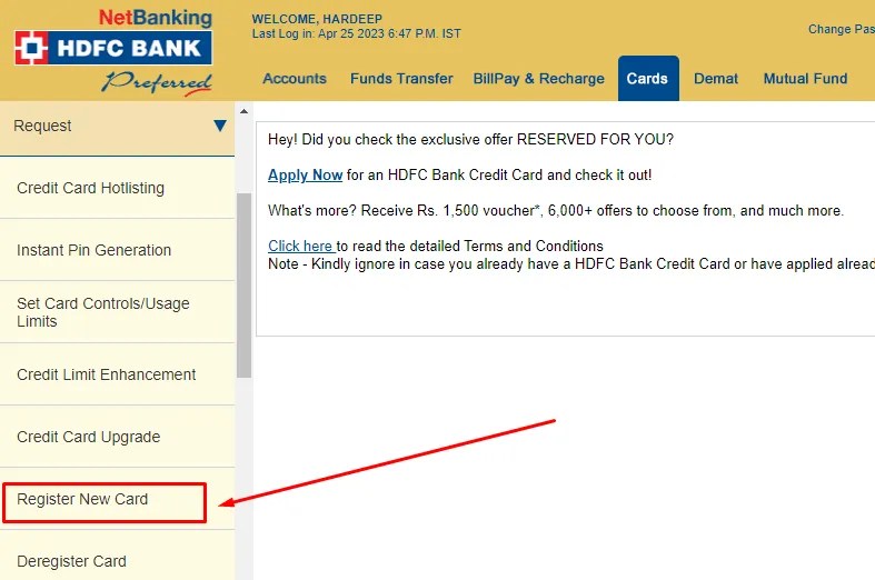 How To Add HDFC Credit Card In Net Banking 2023【Solved】