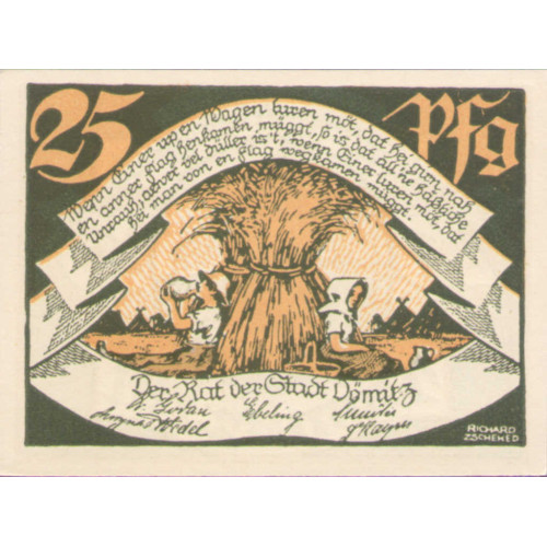 Dömitz Stadt, 1x10pf, 1x25pf, 1x50pf, Set of 3 Notes, 278