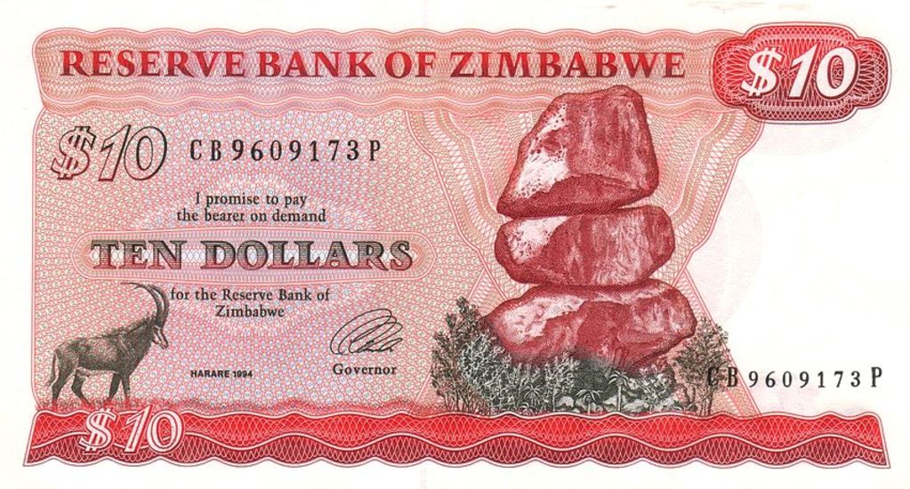 Banknote Index Zimbabwe