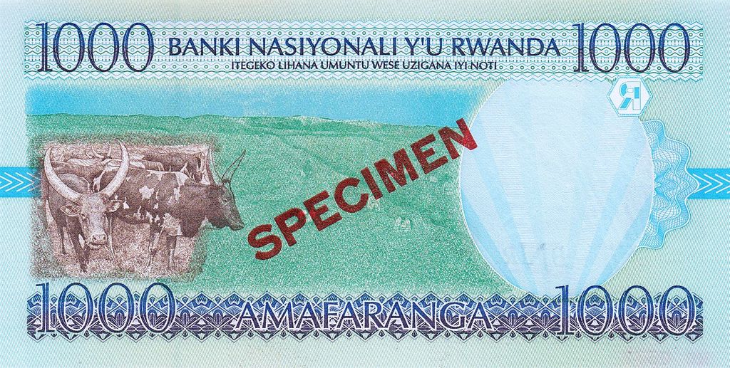 Banknote Index Rwanda 1000 Franc P27s