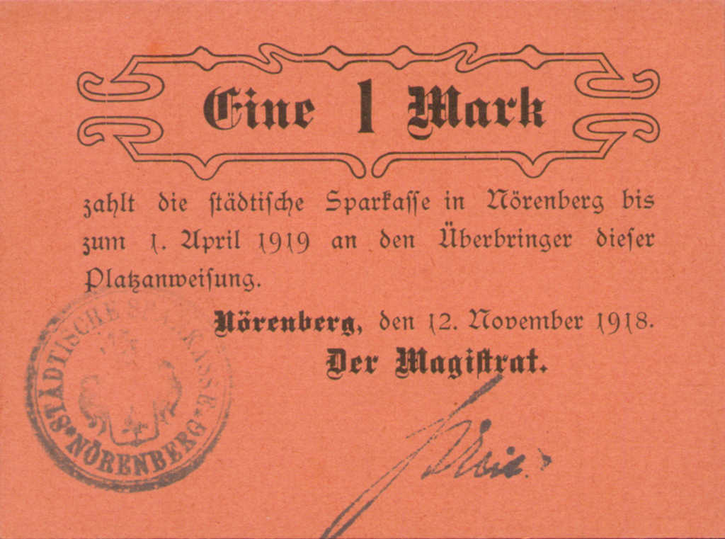 Banknote Index Germany 1 Mark 386.03b
