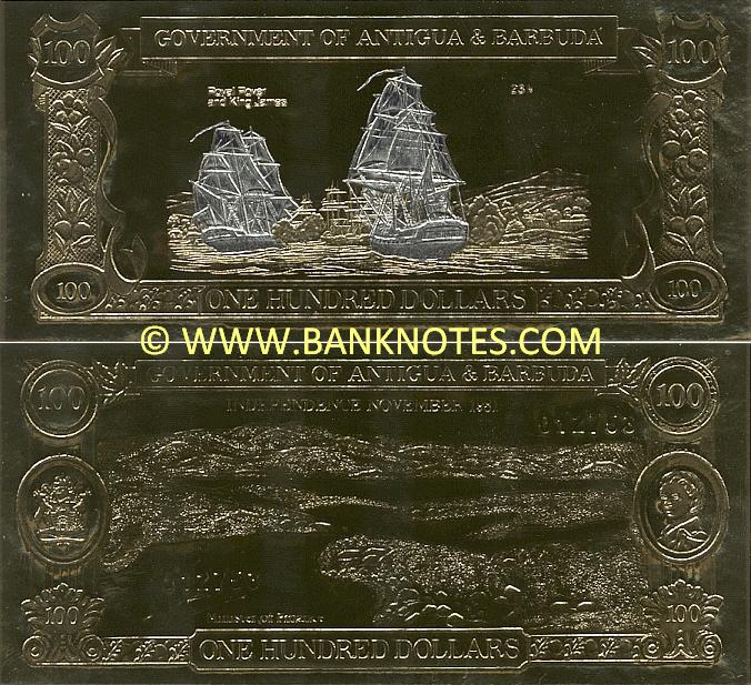 Antigua & Barbuda 100 Gold and Silver Dollars 19811988 Antiguan & Barbudan Currency Bank