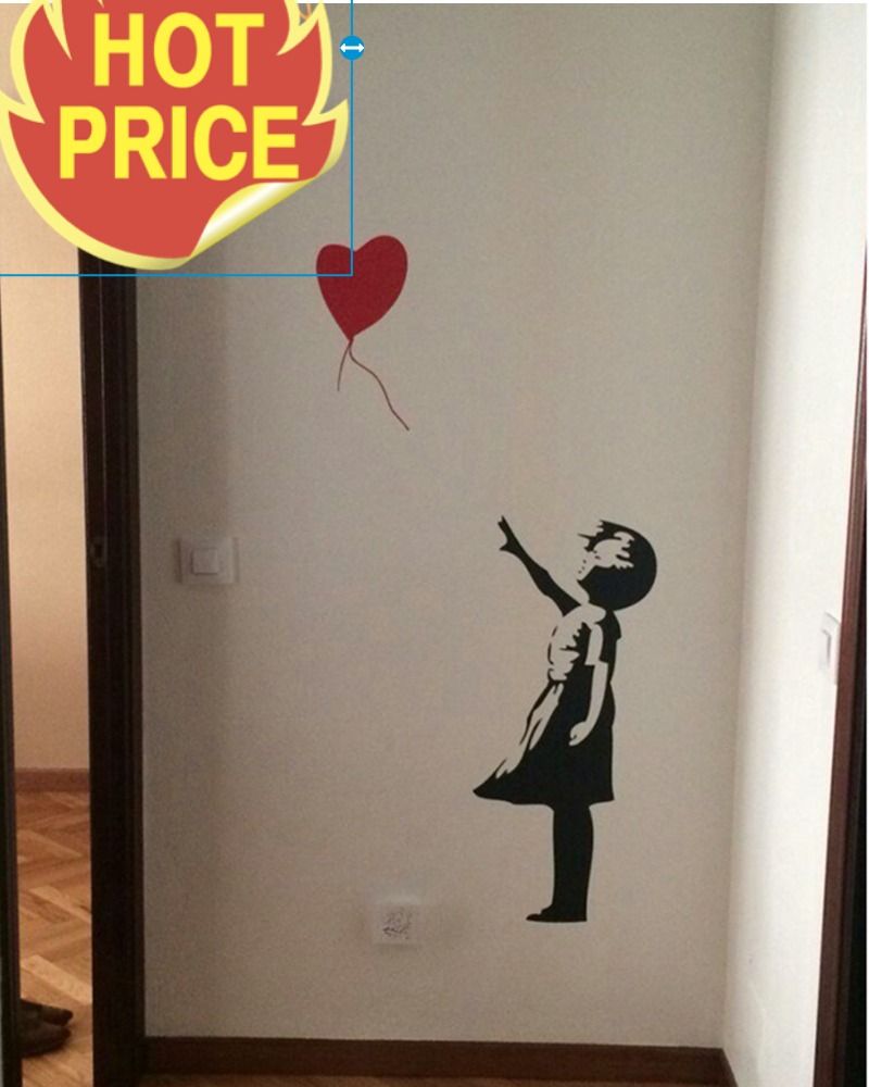 Banksy Wall Decal Balloon Girl Inspired Banksy Vinyl Wall Art Sticker