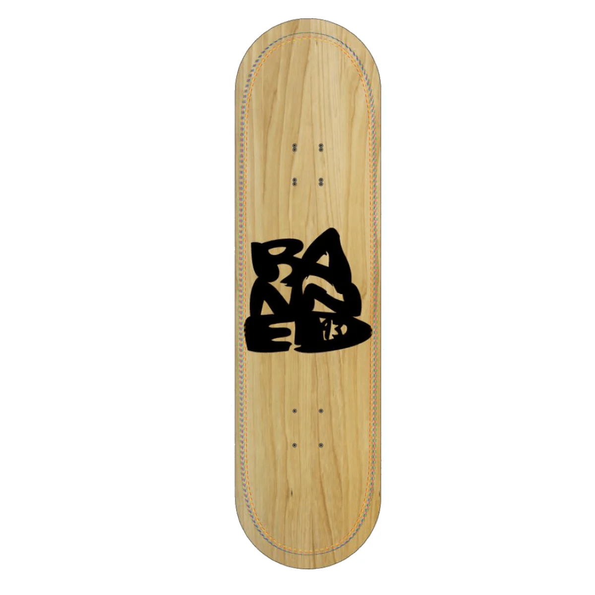 BANNED Stacked Over Natural Wood Skateboard Deck Banned Skate Shop
