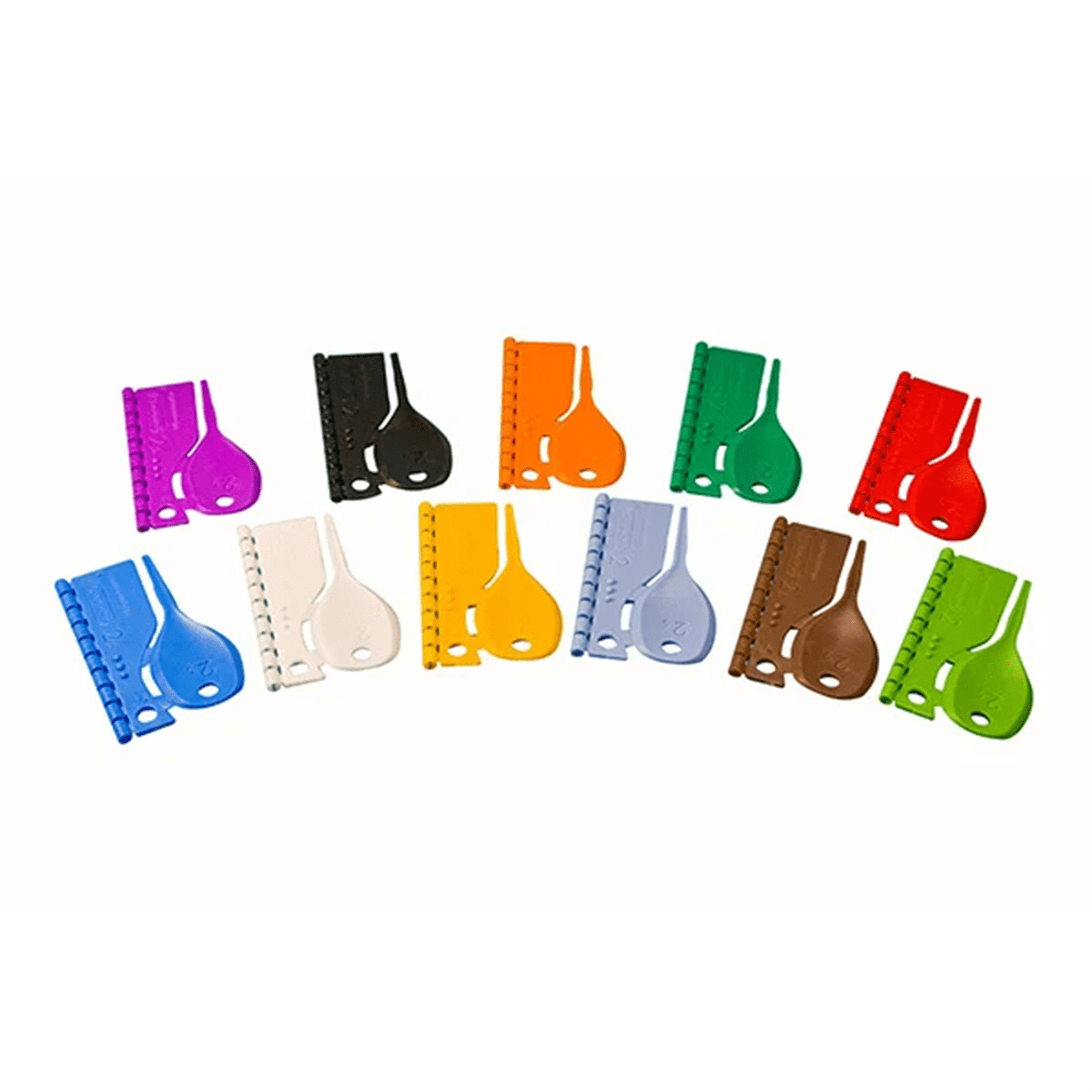 100 Coloured Plastic Split Rings 3mm