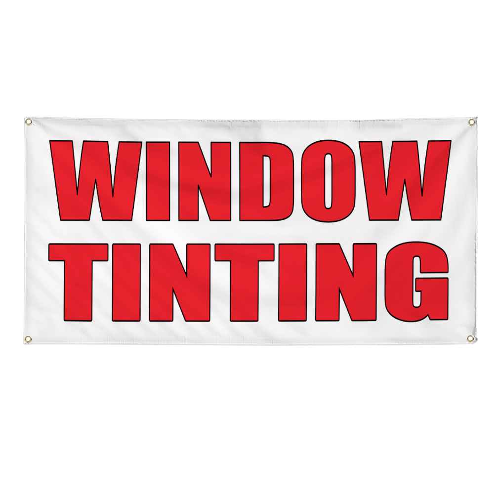 WINDOW TINTING Auto Body Shop Car Repair Banner Sign 8 ft x 4 ft /w 8
