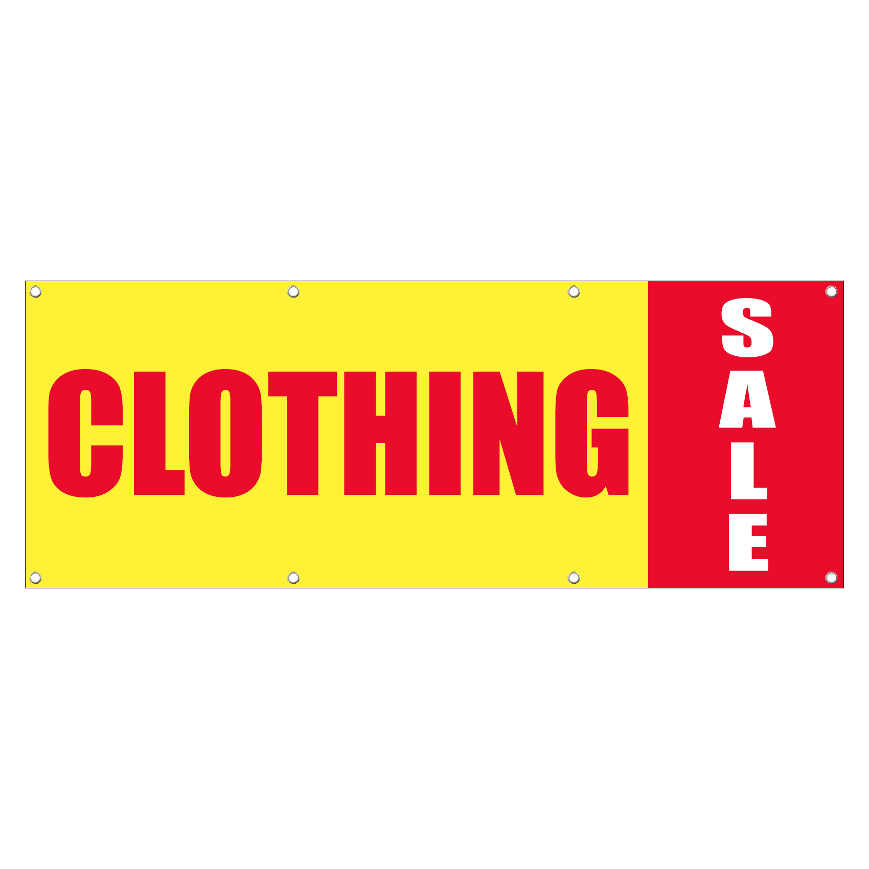 CLOTHING SALE Promotion Business Sign Banner 4 feet x 2 feet /w 4