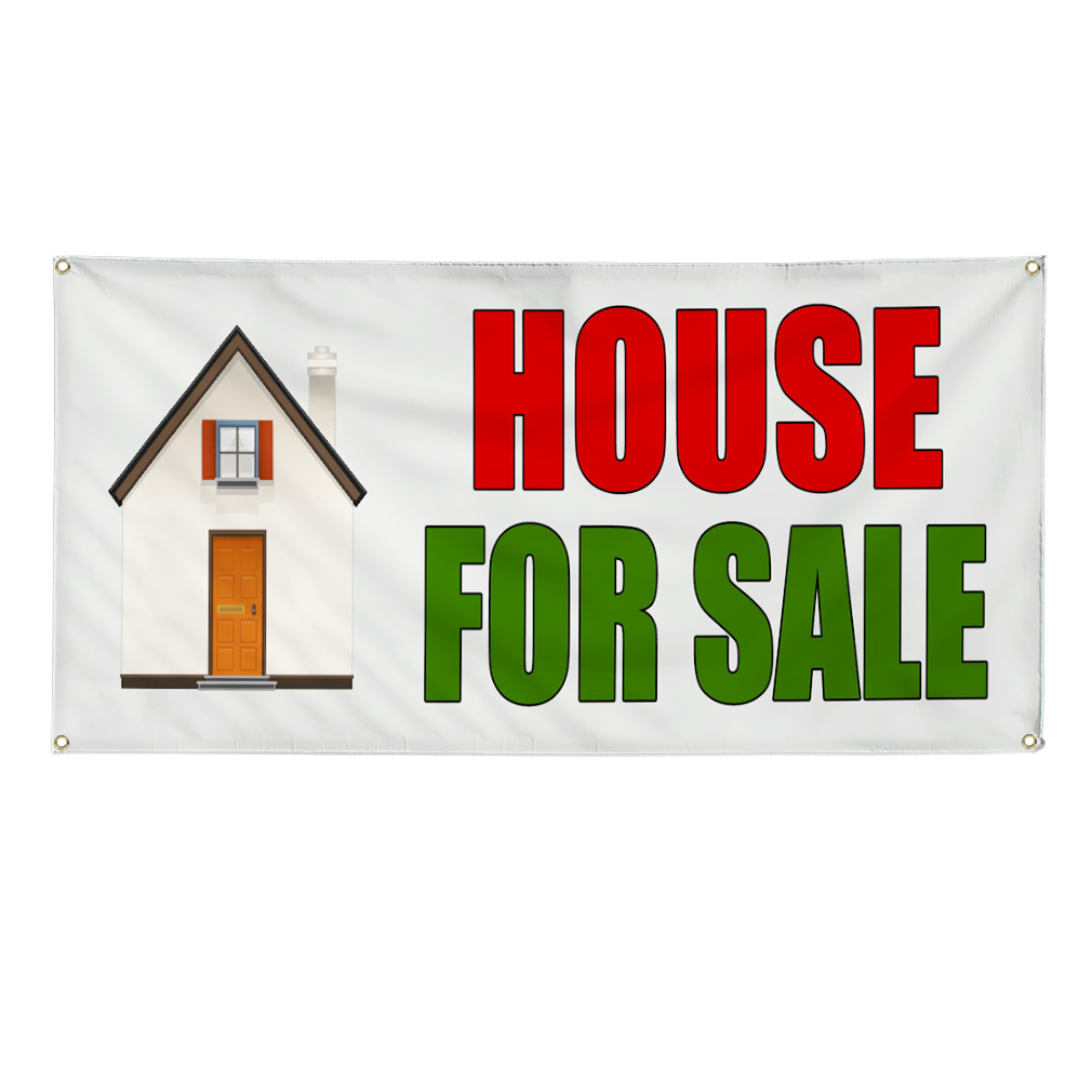 HOUSE FOR SALE REAL ESTATE Banner Sign 4 ft x 2 ft /w 4 Grommets eBay