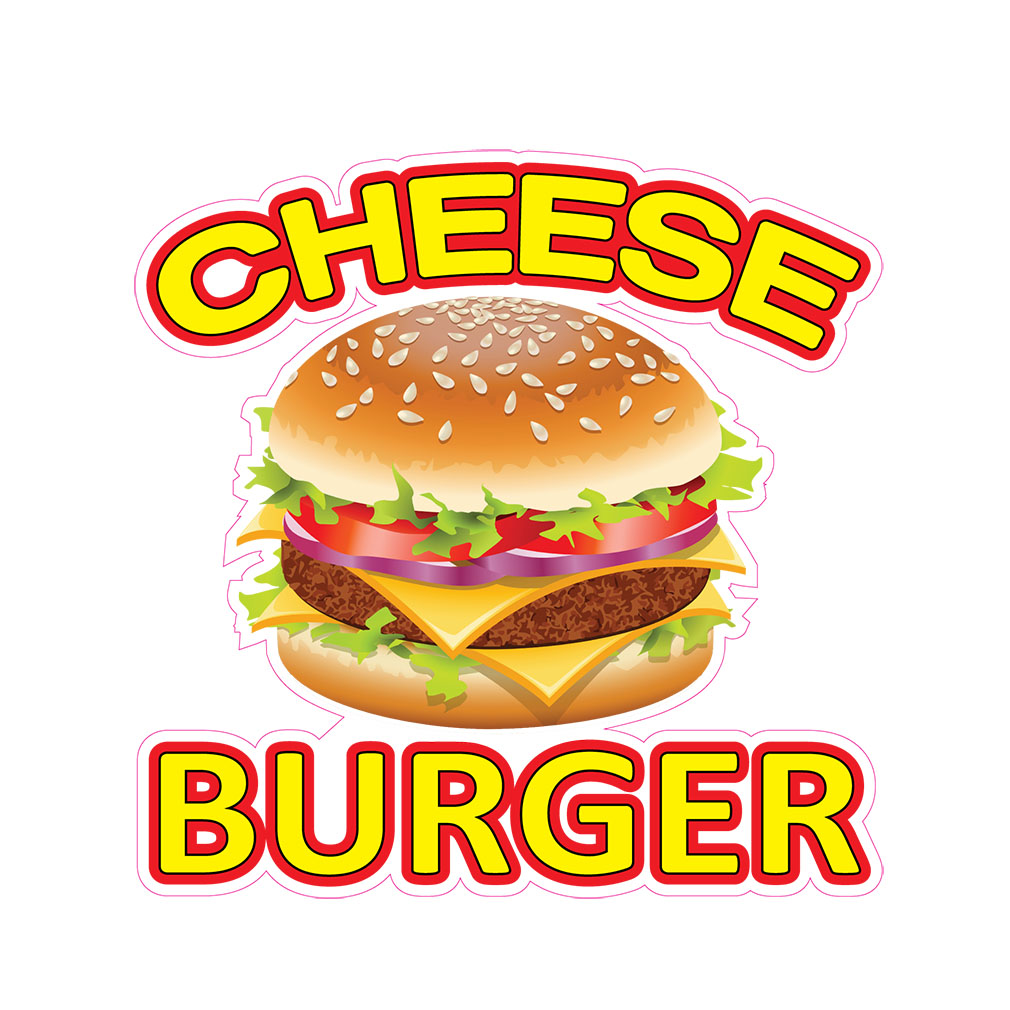 Cheese Burger Concession Restaurant Food Truck DieCut Vinyl Sticker eBay