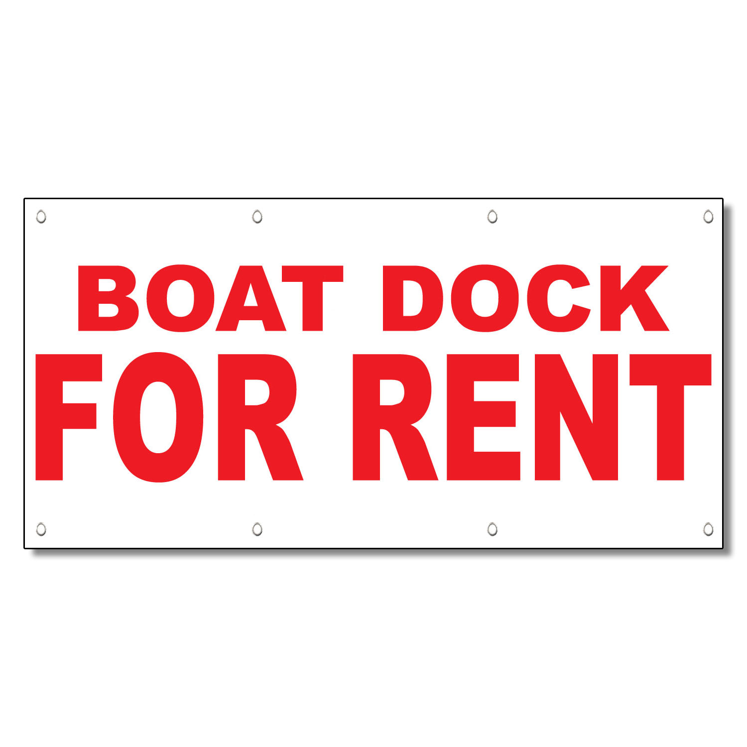 Boat Dock For Rent Red 13 Oz Vinyl Banner Sign With Grommets