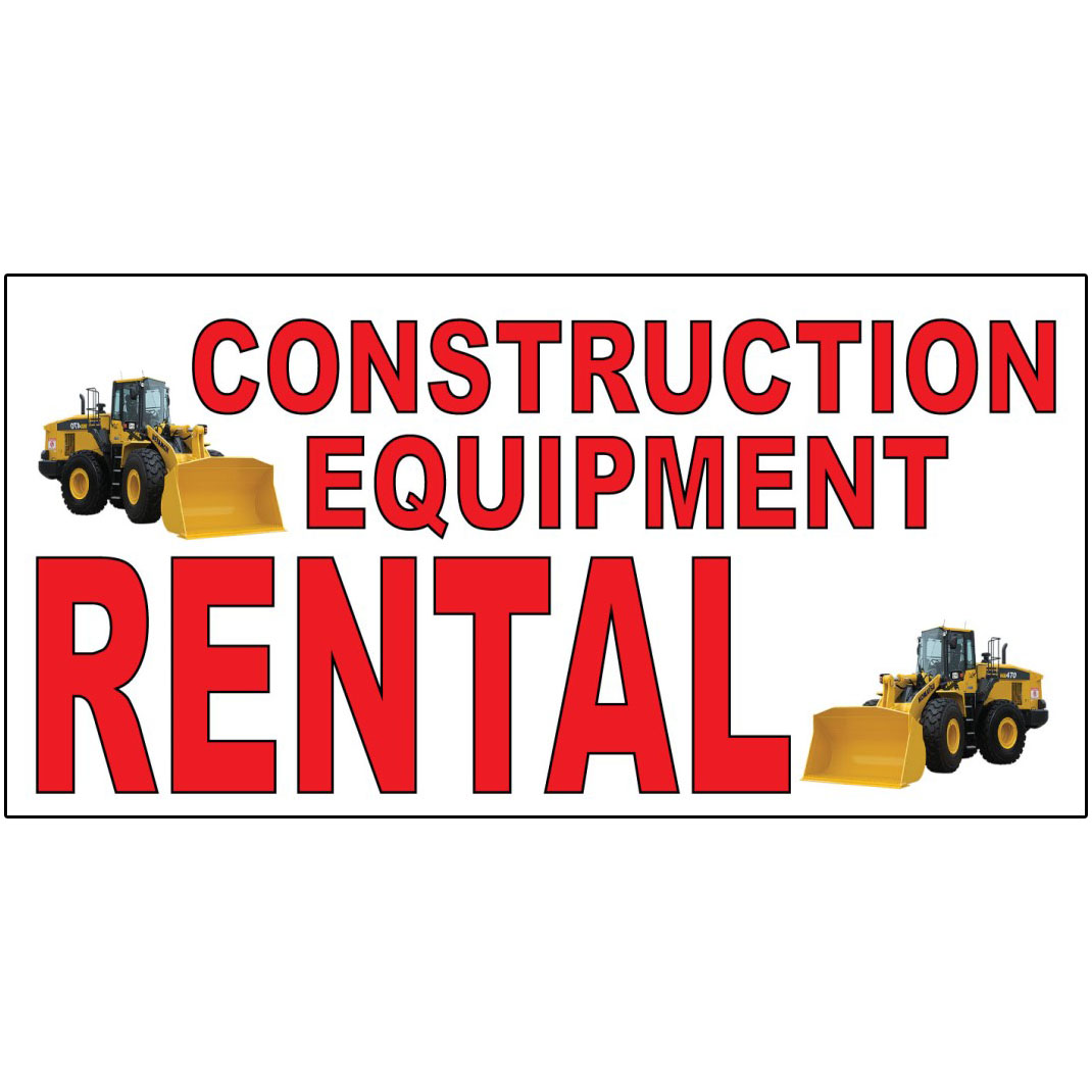 Construction Equipment Rental Red DECAL STICKER Retail Store Sign eBay