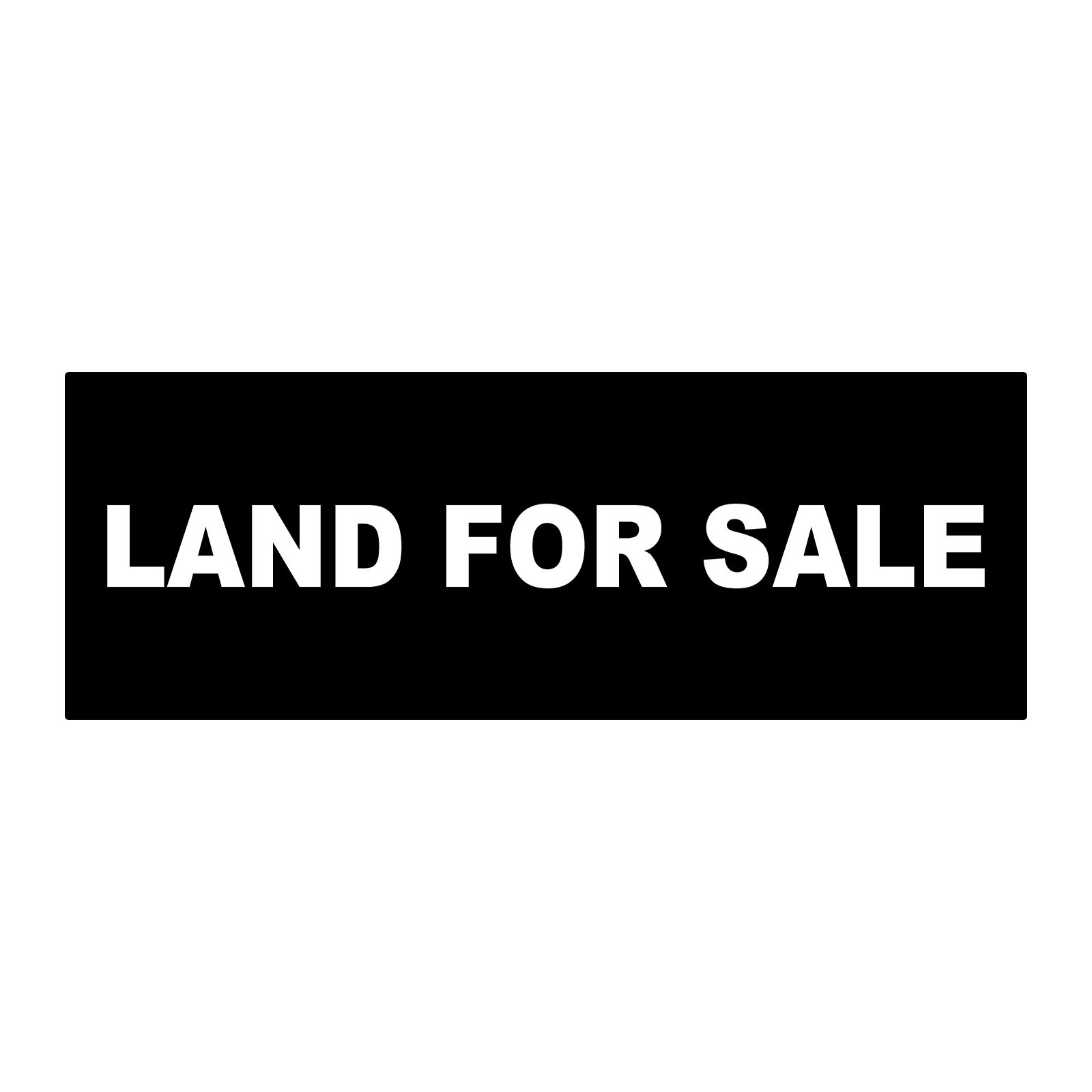 Land For Sale Black METAL ALUMINUM Real Estate Rider Sign 1 or 2 Side