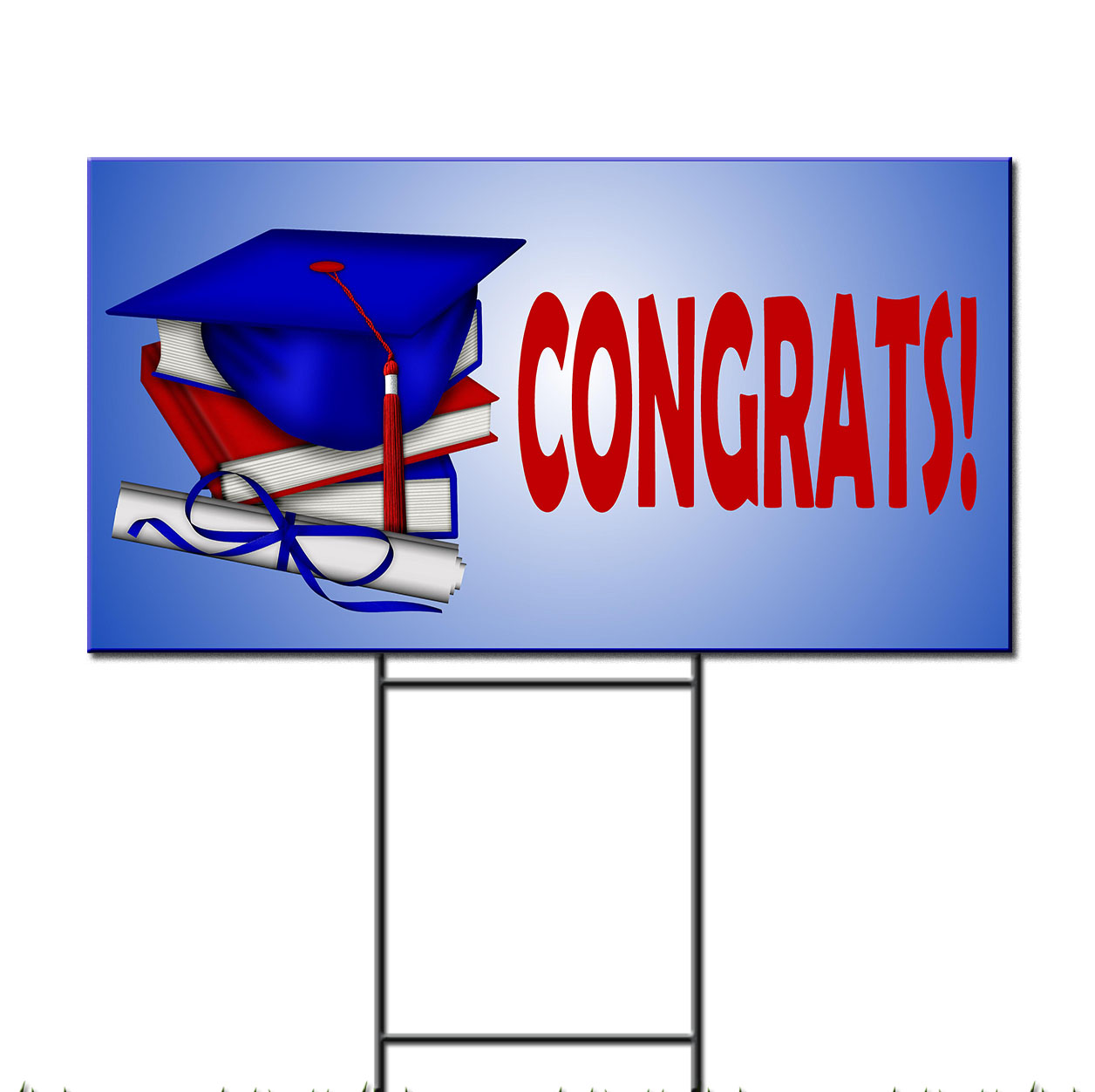 Congrats Graduation To The New Graduate Plastic Yard Sign /FREE Stakes