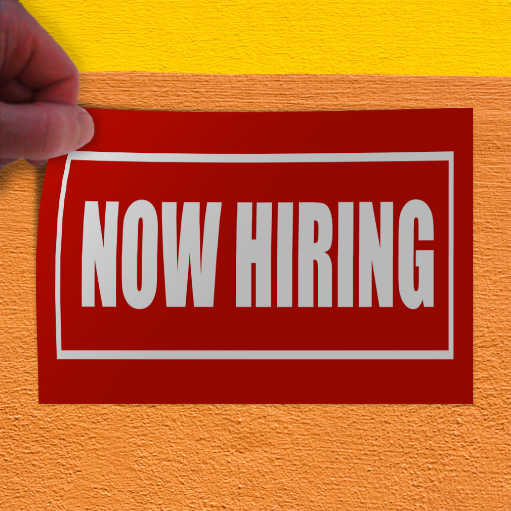 Decal Stickers Now Hiring Promotion Business Vinyl Store Sign Label eBay