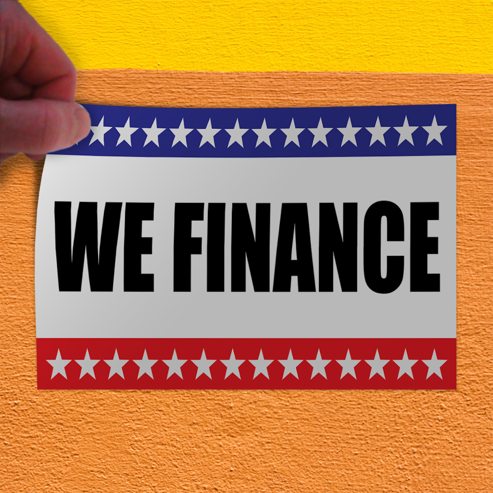 Decal Stickers We Finance Business Vinyl Store Sign Label eBay