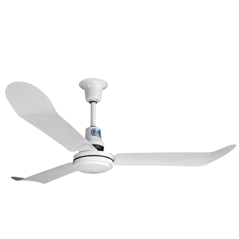 60" Platinum Line Ceiling Fan Down Blowing 18” Downrod White