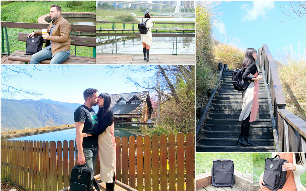 【包包】時尚學士風多功能極緻黑可拆卸後背包♥EPACHI