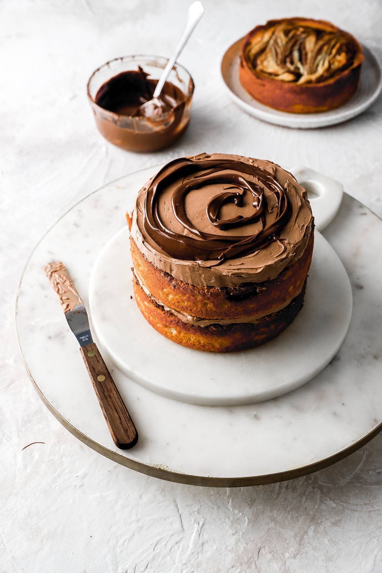 Nutella Cake with 2 Ingredient Frosting Baran Bakery