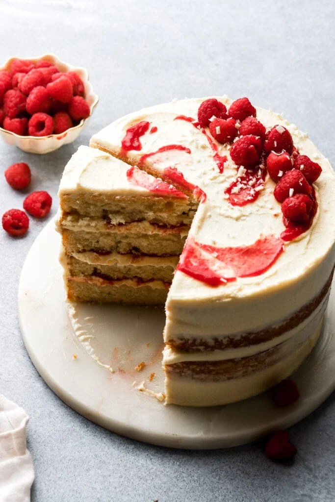 White Chocolate Raspberry Cake Recipe Baran Bakery