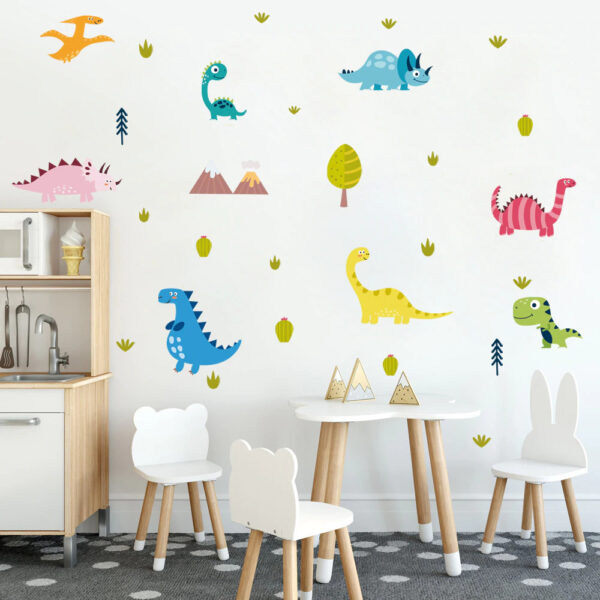 Köp 8 små dinosaurier vinyl vägg klistermärken Barapo