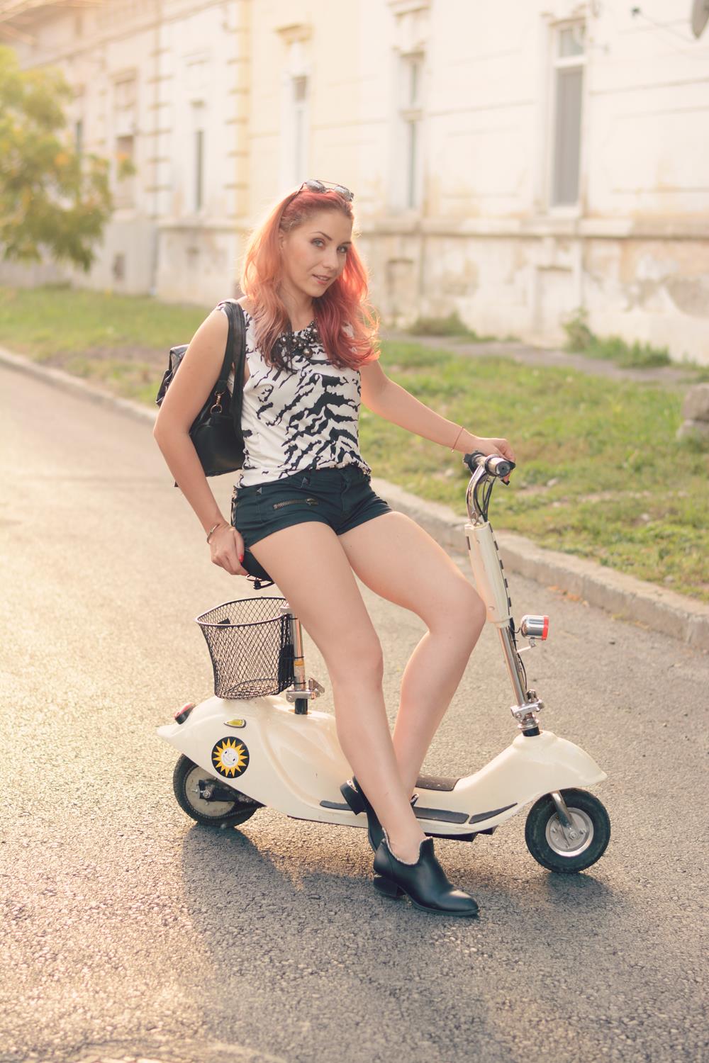 Back to schoolon a scooter What to wear Fashion Blog