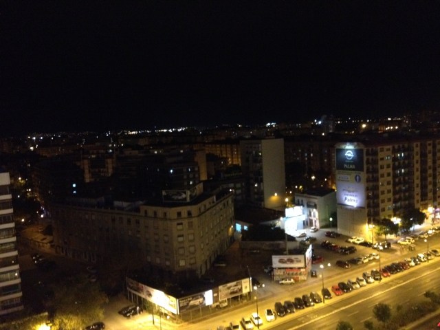 valencia buildings at night
