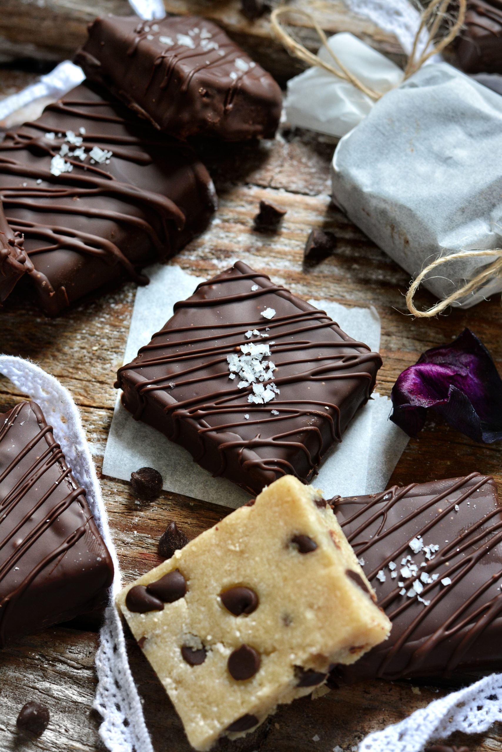 Bouchées de Pâte de Cookie Crue Végétaliennes Sans Gluten, Paleo