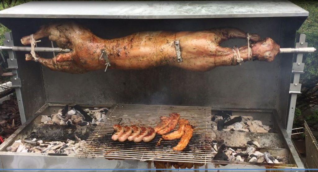 Whole Lamb BBQ On a Spit Barbecue Tricks