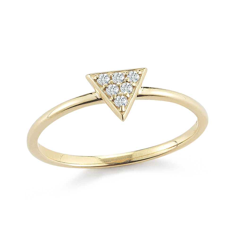 Diamond Triangle Ring Barbela Design