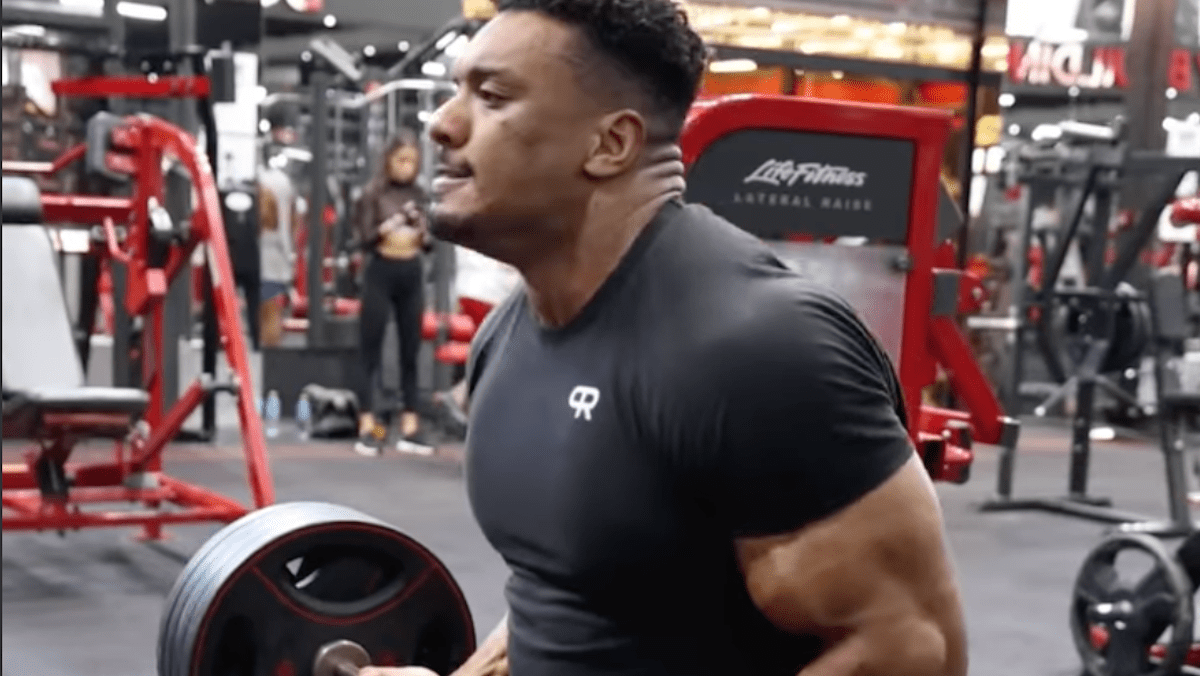 Larry Wheels Performs 111Kilogram (245Pound) Seated Barbell Curls