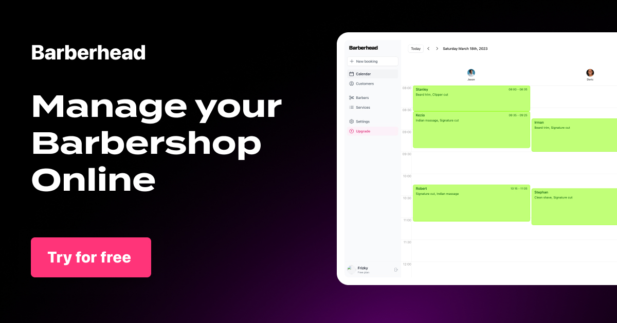 Booking System & Appointment App Barberhead