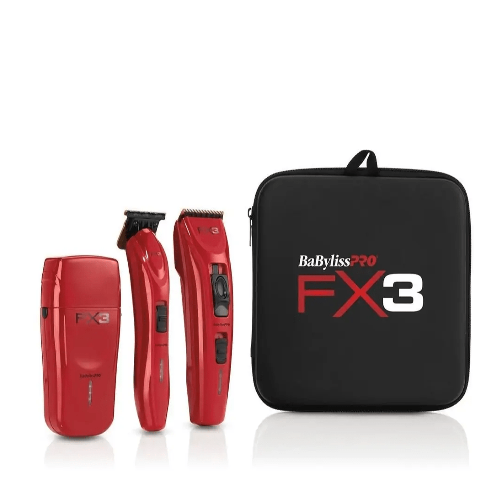 Babylisspro Red FX3 Collection Clipper, Trimmer, Shaver comes with a