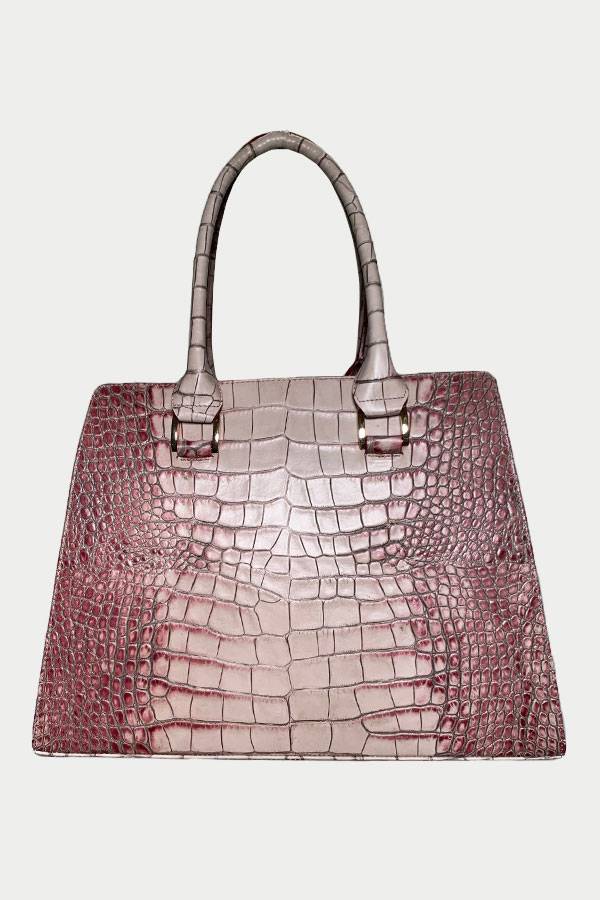 Large Spanish Made Croc Stamped Purse Barcelino