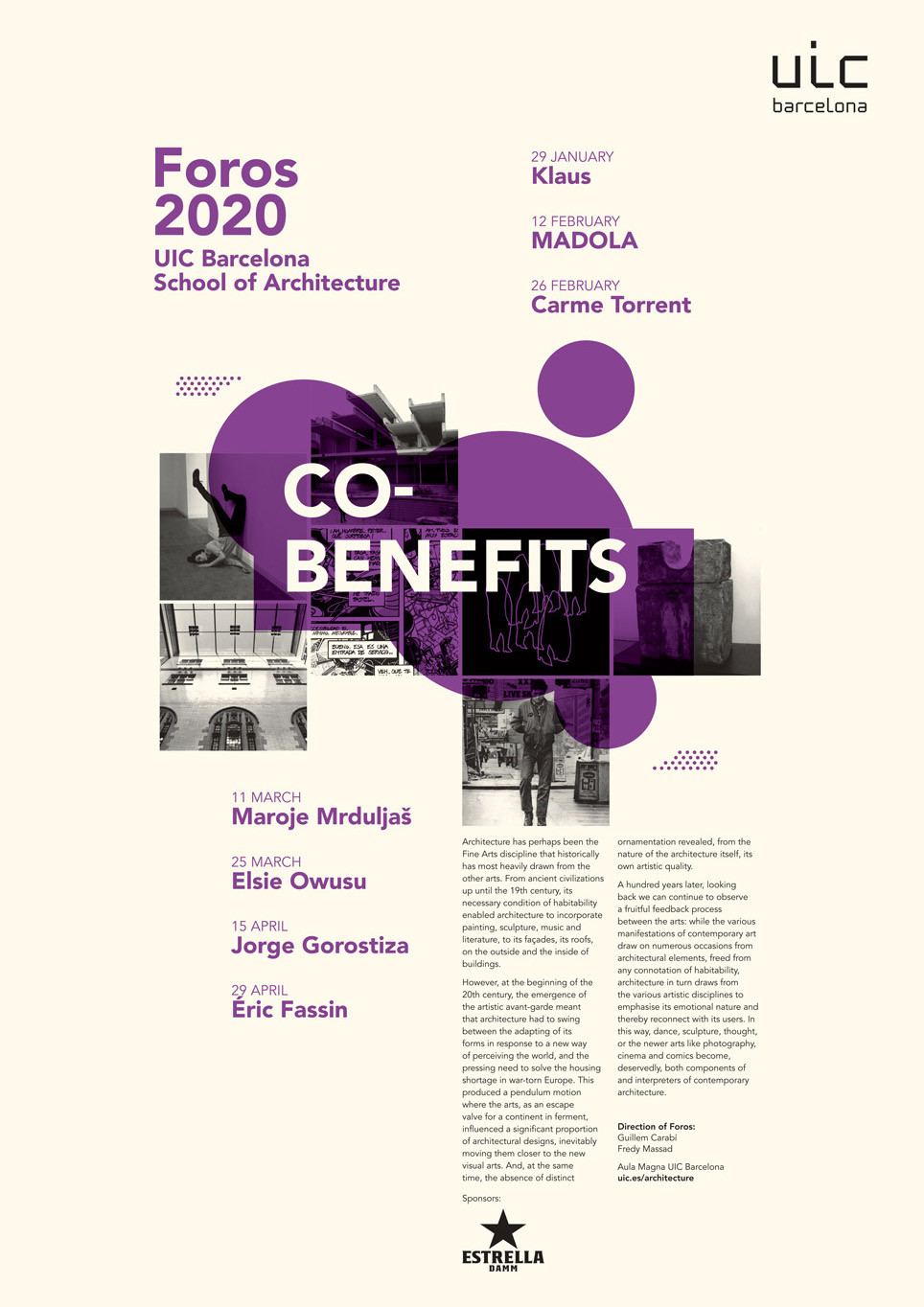 Foros 2020 Lecture Series Architecture Walks And Tours In Barcelona