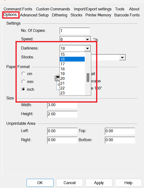 Printer Settings Electronic Imaging Materials