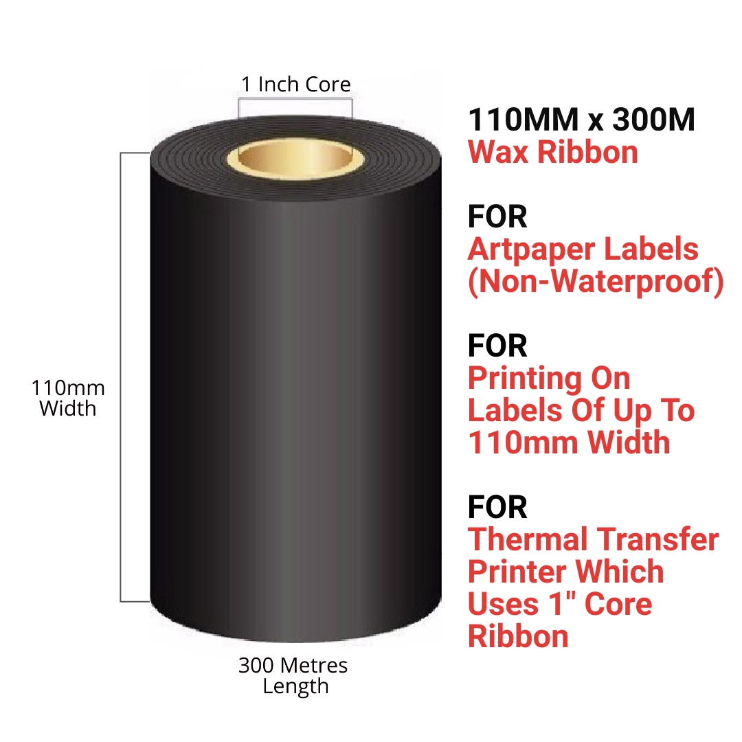 Wax Ribbon (110mm×300m) Barcode Malaysia